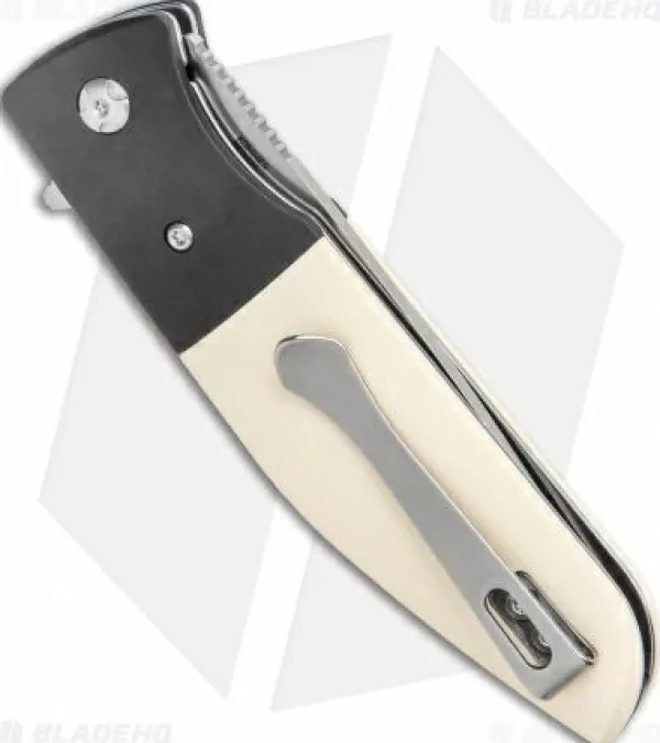 New High Quality Crkt Curfew Spring Assisted Knife White Fiber/Black Aluminum (3.1 Satin) Spring Assisted Knives