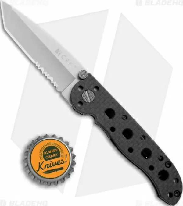 Best Sale Large Choice Crkt Carson M16-10F Tanto Flipper Knife Carbon Fiber (3 Satin Serr) Pocket Knives