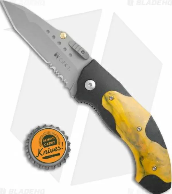 Shop Large Choice Crkt Elishewitz Horus Spring Assisted Knife Orange/Black (3.125 Bb Serr) 1151 Spring Assisted Knives