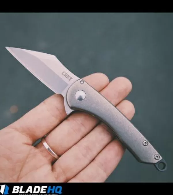 Flash Sale Large Choice Crkt Jettison Compact Frame Lock Flipper Knife Titanium (2 Stonewash) 6120 Pocket Knives