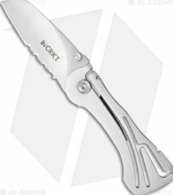 Shop Large Choice Crkt Klecker Nirk Novo Folding Knife W/ Brushed Frame (2.75 Satin Serr) 5175 Pocket Knives
