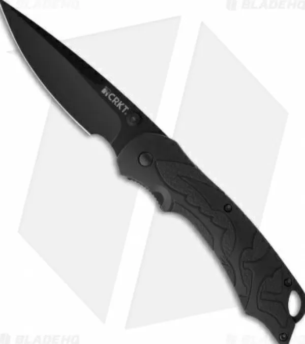 Flash Sale Large Choice Crkt Lerch Moxie Knife Black Spring Assisted Folder (3.29 Black Plain) 1100 Spring Assisted Knives