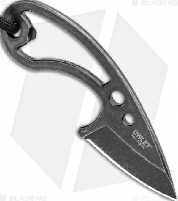 Flash Sale Large Choice Crkt Owlet Fixed Blade Neck Knife Skeletonized (2.125 Black Stonewash) 2716 Fixed Blade Knives