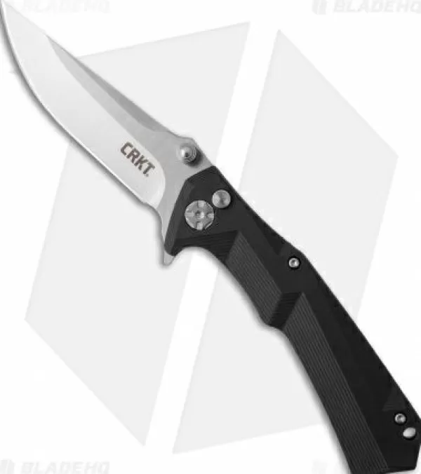 Shop Large Choice Crkt Tighe Tac Two Clip Point Flipper Button Lock Knife Grn (3.38 Satin) 5230 Pocket Knives