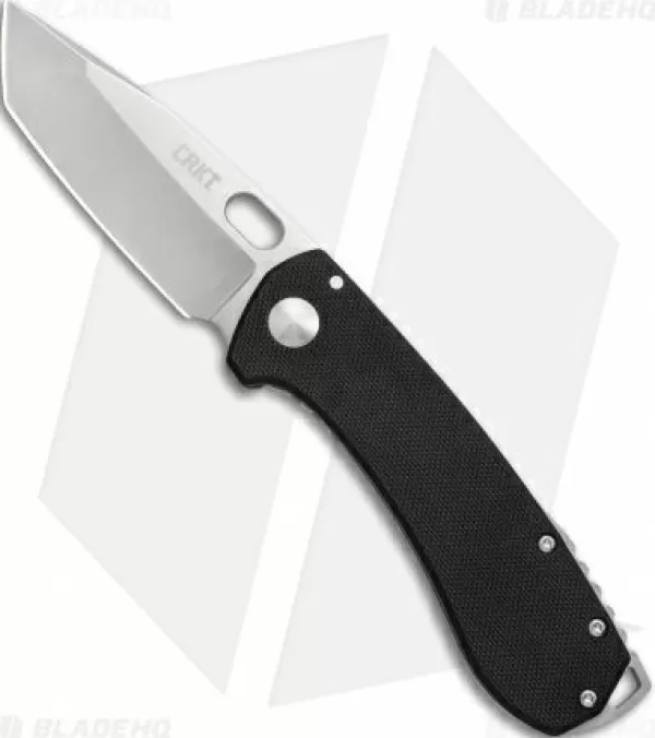 Best Sale Large Choice Crkt Vox Amicus Compact Frame Lock Knife Black G-10 (3 Stonewash) 5441 Pocket Knives