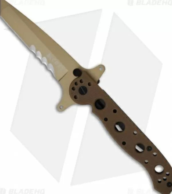 Store Low Price Crkt Carson M16-13Dsfg Tanto Flipper Knife Desert Tan G-10 (3.5 Serr) Pocket Knives