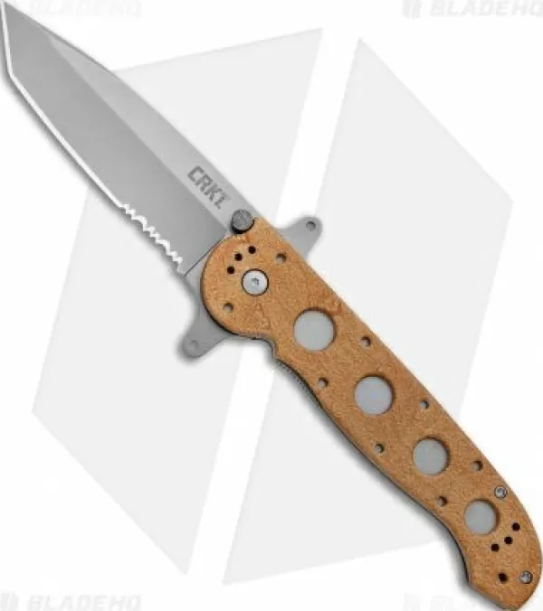 Store Low Price Crkt Carson M16-14Zsf Tanto Flipper Knife Desert Tan (3.875 Bead Blast Serr) Pocket Knives