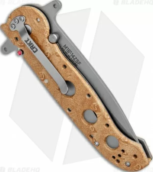 Store Low Price Crkt Carson M16-14Zsf Tanto Flipper Knife Desert Tan (3.875 Bead Blast Serr) Pocket Knives