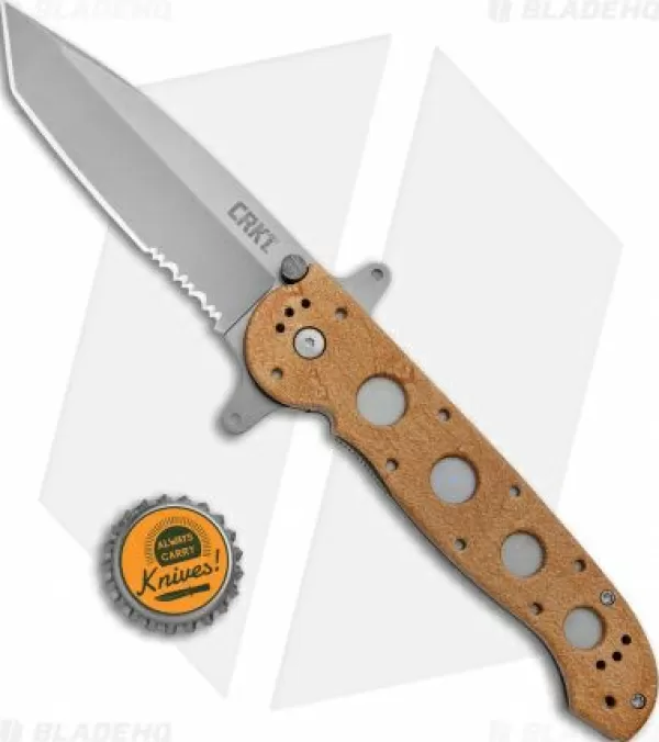 Store Low Price Crkt Carson M16-14Zsf Tanto Flipper Knife Desert Tan (3.875 Bead Blast Serr) Pocket Knives