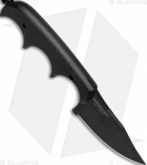 Cheap Low Price Crkt Folts Minimalist Bowie Neck Knife Black G-10 (2 Black) 2387K Fixed Blade Knives