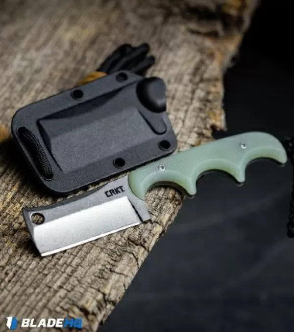 Best Low Price Crkt Folts Minimalist Cleaver Neck Knife Natural G-10 (2.1 Stonewash D2) Fixed Blade Knives
