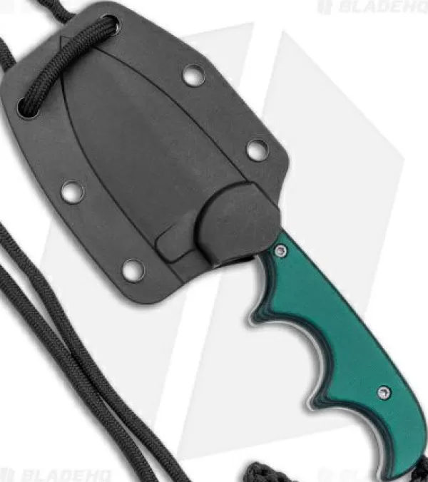 Online Low Price Crkt Folts Minimalist Spear Point Neck Knife Green Resin/Fiber (2.1 Stonewash) Fixed Blade Knives