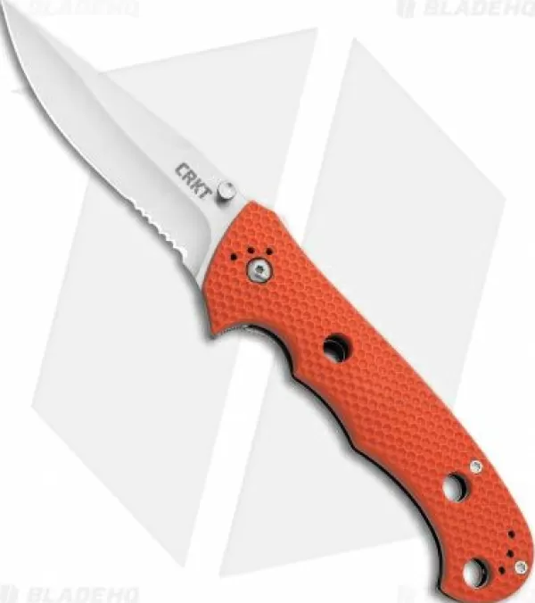 Shop Low Price Crkt Hammond Cruiser Lawks Liner Lock Knife Orange (3.75 Satin Serr) 7914Or Pocket Knives