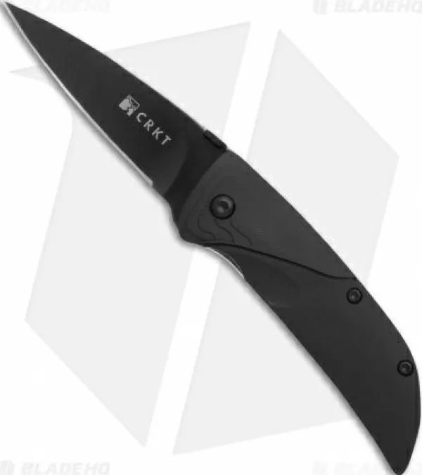 Clearance Low Price Crkt Koji Hara Ichi Spring Assisted Knife Black (2.5 Black) 1070K Spring Assisted Knives