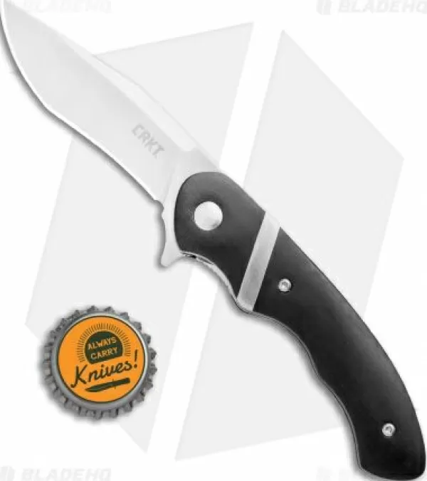 Outlet Low Price Crkt Philip Booth Snarky Recurve Liner Lock Flipper Knife (3.25 Satin) 7280 Pocket Knives