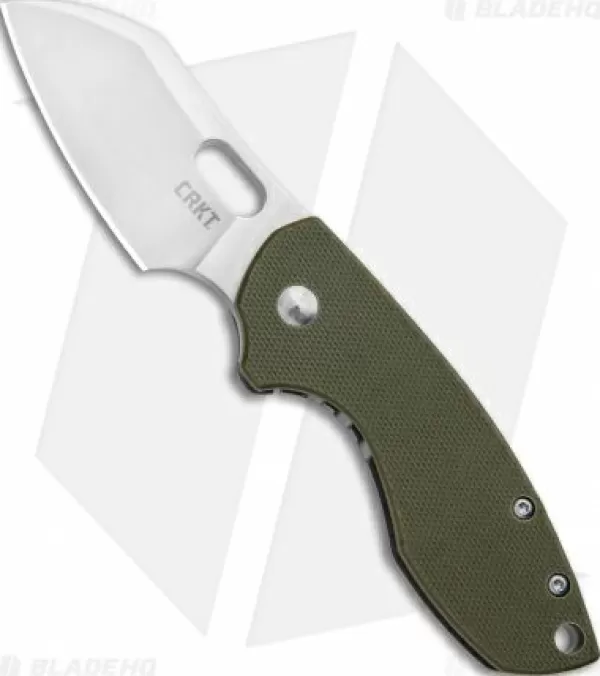 Best Low Price Crkt Pilar Frame Lock Knife Od Green G-10 (2.4 Satin D2) 5311D2D Pocket Knives