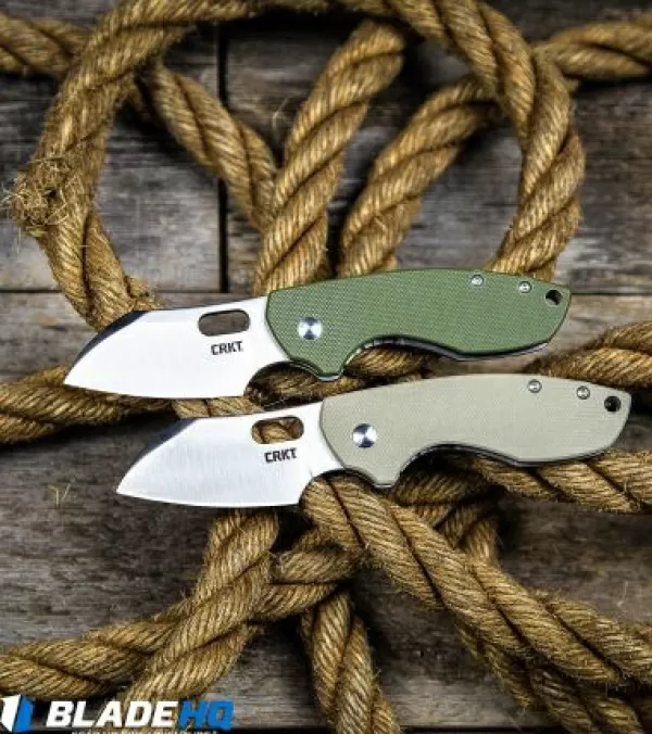 Best Low Price Crkt Pilar Frame Lock Knife Od Green G-10 (2.4 Satin D2) 5311D2D Pocket Knives
