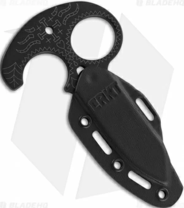 Cheap Low Price Crkt Tecpatl "Forged By War" Fixed Blade Push Dagger (3.3 Black) 2261 Tactical Knives