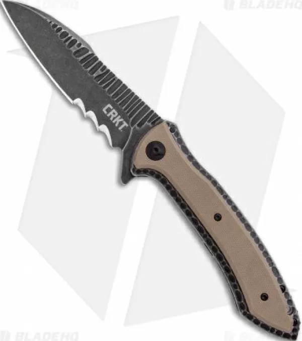 Shop Lower Prices Crkt Apoc W/Veff Serrations Liner Lock Knife Green G-10 (4 Black) 5381 Pocket Knives