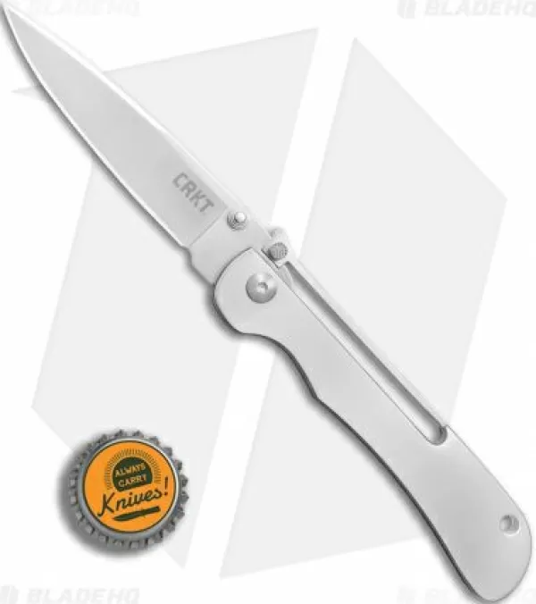 Store Lower Prices Crkt Crawford Offbeat Lockback Knife Stainless Steel (3.52 Satin) 7730 Pocket Knives
