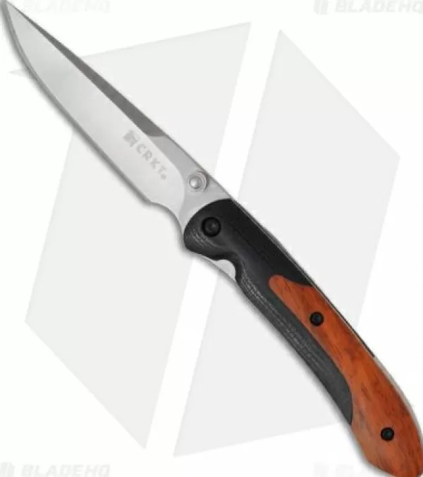 Shop Lower Prices Crkt Delegate Gentleman Knife W/ Cocobolo Wood & G10 (3 Satin Plain) 1053W Spring Assisted Knives