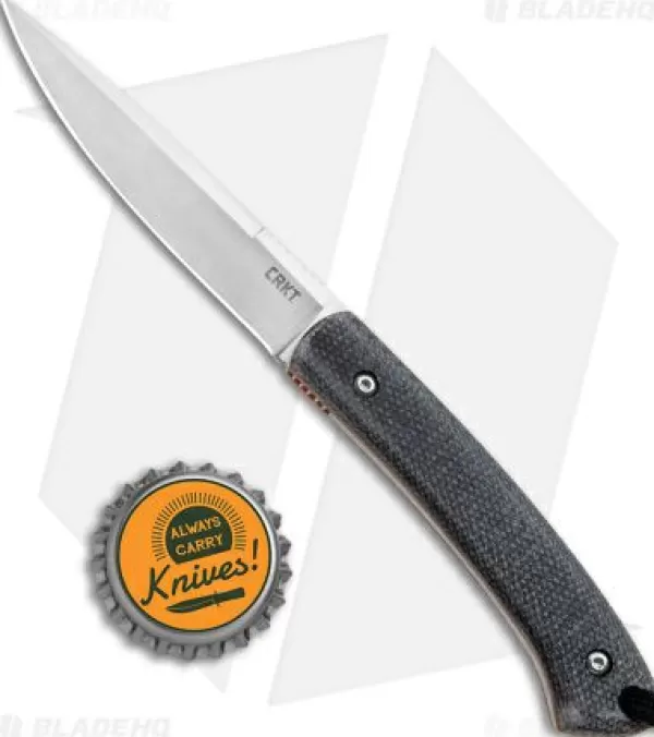 Shop Lower Prices Crkt Folts Biwa Fixed Blade Knife Black Resin Infused Fiber (3 Satin) Fixed Blade Knives