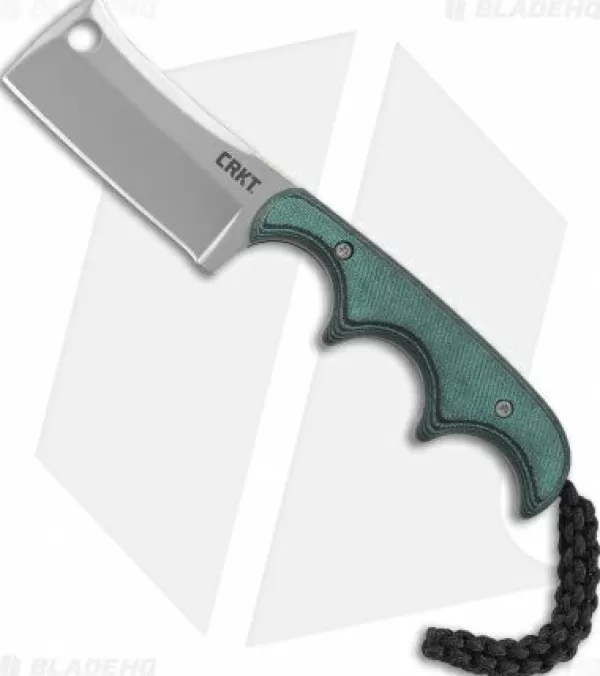 Discount Lower Prices Crkt Folts Minimalist Cleaver Neck Knife Green (2.13 Bead Blast) 2383 Fixed Blade Knives