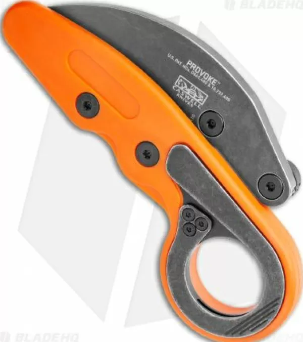 New Lower Prices Crkt Provoke Orange Kinematic Morphing Karambit Folding Knife (2.4 Black) 4041O Pocket Knives