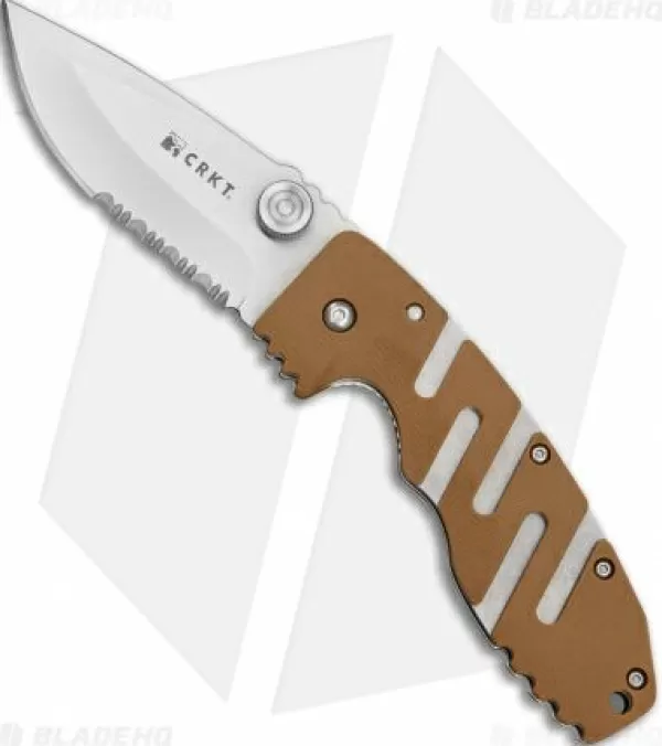 Shop Lower Prices Crkt Ryan Seven Liner Lock Knife Tan (3.5 Satin Serr) 6813D Pocket Knives