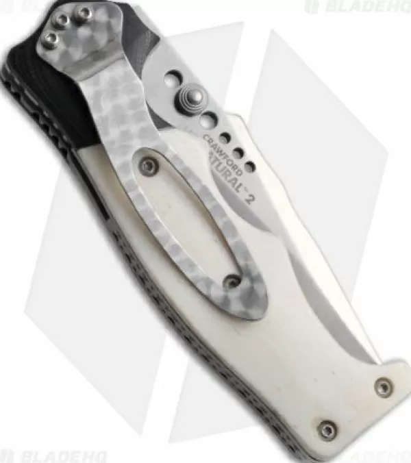 Shop Lower Prices Crkt The Natural 2 Spring Assisted Knife White Bone & G10 (3.25 Plain) 7080 Spring Assisted Knives