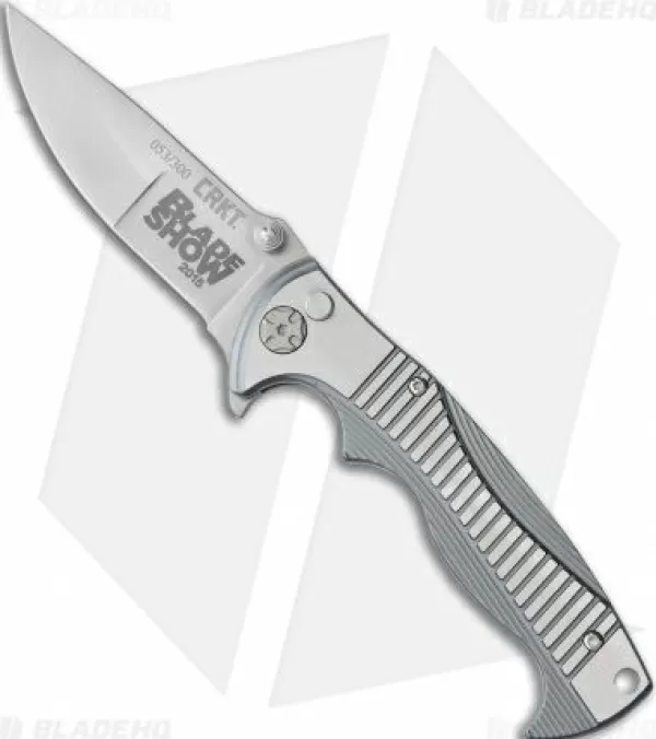Shop Lower Prices Crkt Tighe Rade Button Lock Knife (3.375 Satin) 5290B Blade Show 2015 Pocket Knives