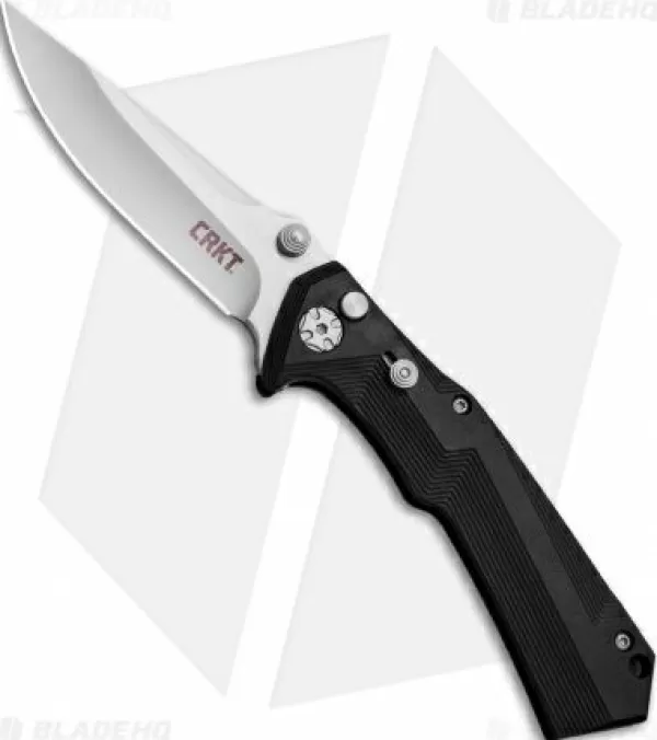 New Lower Prices Crkt Tighe Tac Two Clip Point Automatic Knife Grn (3.38 Satin) 5230-Conv Automatic Knives