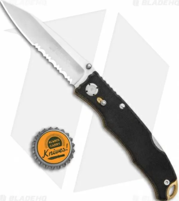 Flash Sale Online Crkt Lake Laredo Lockback Knife Black G-10 (3.25 Satin Serr) 7266 Pocket Knives