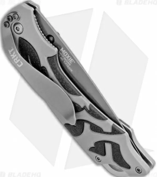 Outlet Online Crkt Lerch Moxie Knife Gray/Black Spring Assisted (3.29 Grey Plain) 1102 Spring Assisted Knives