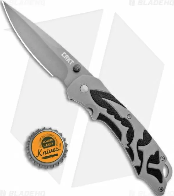 Outlet Online Crkt Lerch Moxie Knife Gray/Black Spring Assisted (3.29 Grey Plain) 1102 Spring Assisted Knives