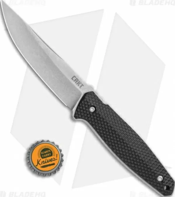 Flash Sale Online Crkt Lucas Burnley Strafe Fixed Blade Knife Black Gfn (4.6 Satin)1210 Fixed Blade Knives