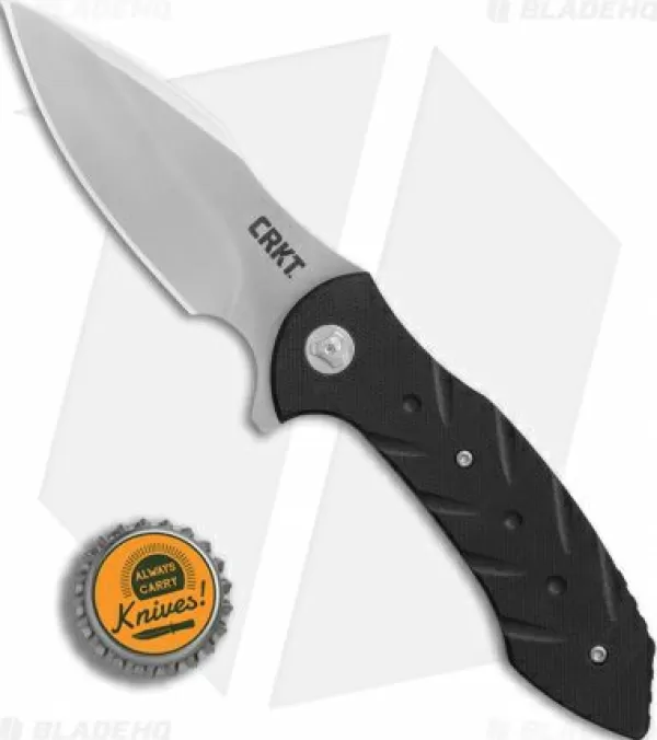 Clearance Online Crkt Ochs Terrestrial Liner Lock Knife Black G-10 (3.3 Satin) 5370 Pocket Knives