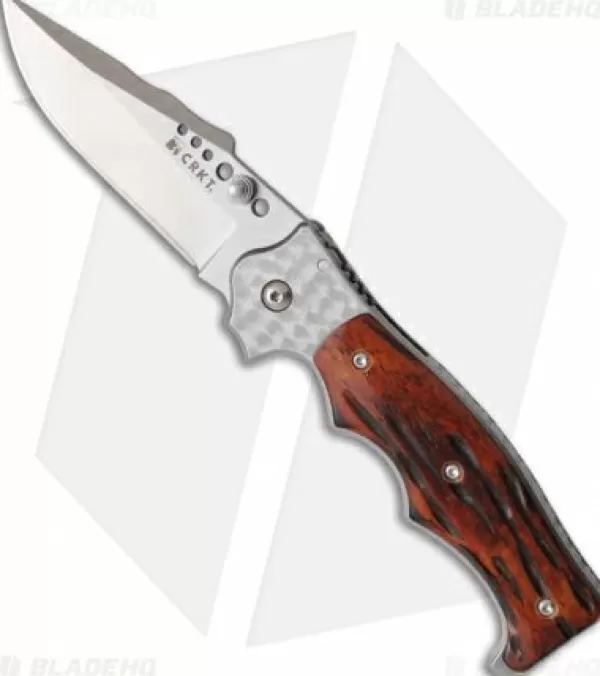 Discount Online Crkt The Natural 2 Spring Assisted Knife Jig Bone Scales (3.25 Plain) 7080J Spring Assisted Knives