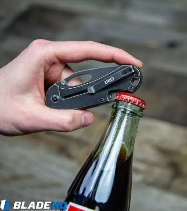 Outlet Original Crkt Bev-Edge Flipper Knife W/ Bottle Opener Black (2.5 Black Stonewash) 4635 Pocket Knives