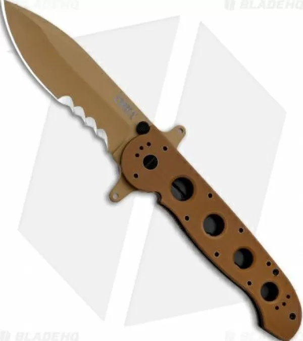 Best Original Crkt Carson M21-14Dsfg Special Forces Flipper Knife Tan G-10 (3.875 Serr) Pocket Knives