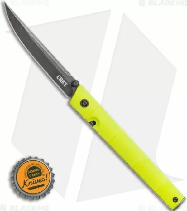New Original Crkt Ceo Bamboo Liner Lock Knife Grn (3.1 Black Stonewash) 7096Ygk Pocket Knives