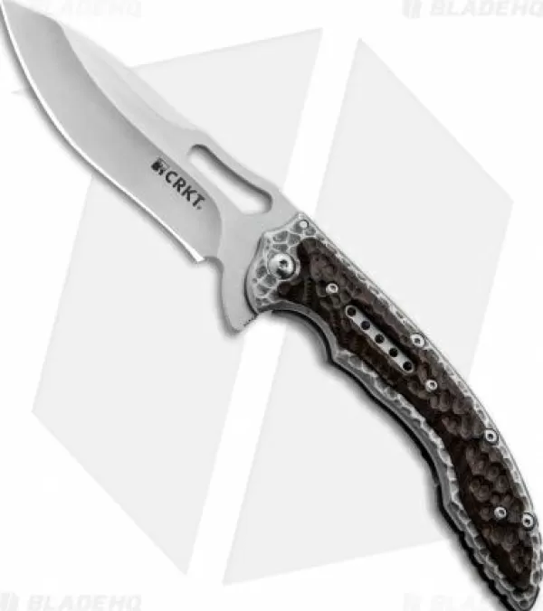 Outlet Original Crkt Ikoma Fossil Frame Lock Knife (3.96 Satin) 5470 Pocket Knives