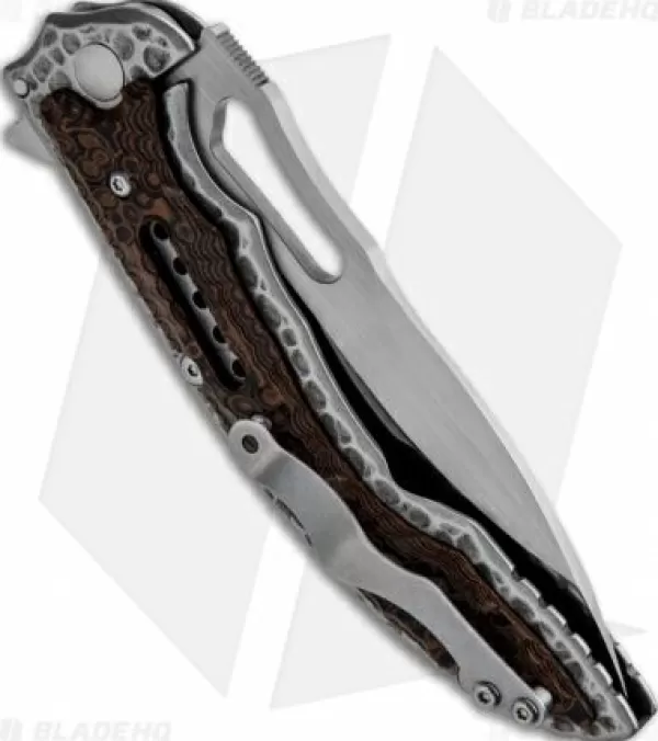 Outlet Original Crkt Ikoma Fossil Frame Lock Knife (3.96 Satin) 5470 Pocket Knives