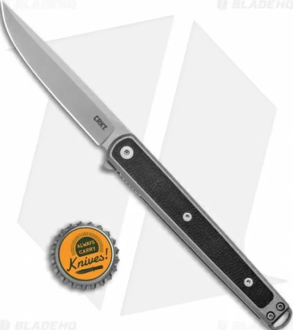 Clearance Original Crkt Rogers Seis Liner Lock Knife Black Grn (3.4 Bead Blast) Pocket Knives