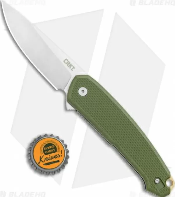New Original Crkt Vox Tueto Spring Assisted Flipper Knife Od Green G-10 (3.3 Satin) 5325 Pocket Knives