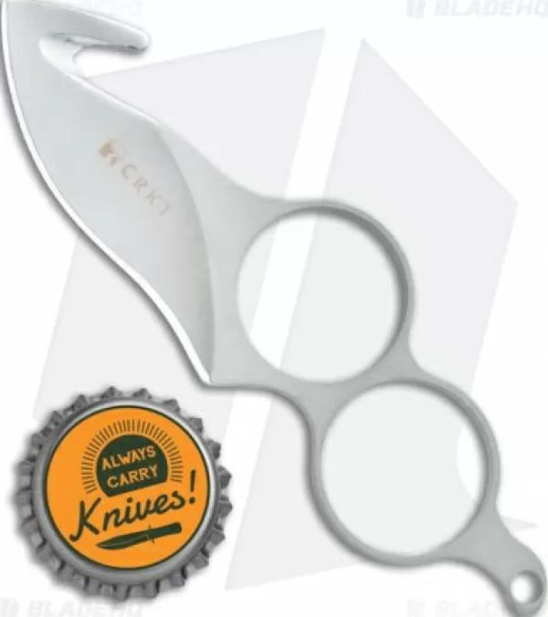 Outlet Quick Delivery Crkt A.G. Ringer Guthook Fixed Blade Neck Knife (2.375 Satin) 2250 Fixed Blade Knives