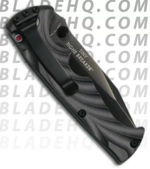 Cheap Quick Delivery Crkt Black Tiny Tighe Breaker Spring Assisted Knife (2.9 Black Serr) 1097K Tactical Knives