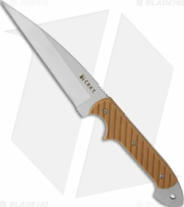 New Quick Delivery Crkt C/K Dragon Fixed Blade Knife Desert Tan G-10 (4.5 Satin) 2010D Fixed Blade Knives