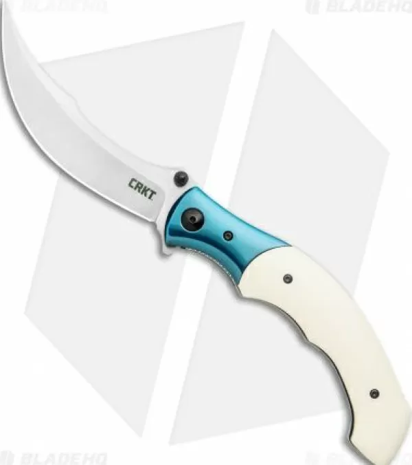 Cheap Quick Delivery Crkt Ritual Spring Assisted Knife Ivory Micarta (4.5 Satin) 7471 Spring Assisted Knives