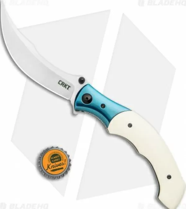 Cheap Quick Delivery Crkt Ritual Spring Assisted Knife Ivory Micarta (4.5 Satin) 7471 Spring Assisted Knives